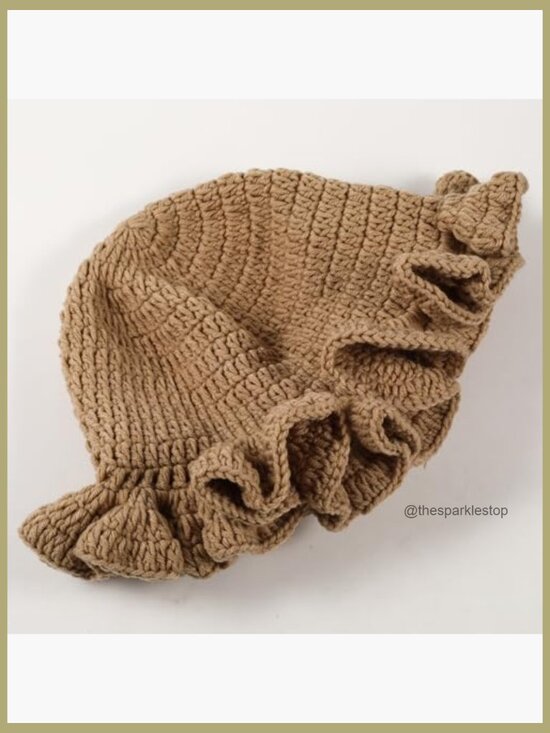 Crochet Bucket Hat Knit Floppy Cap Handmade Polyester Cotton main image 5